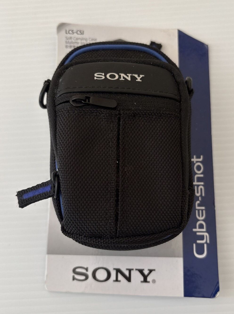 Sony LCS-CSJ Cyber-shot Soft Carrying Case Black w Strap Box Genuine OEM